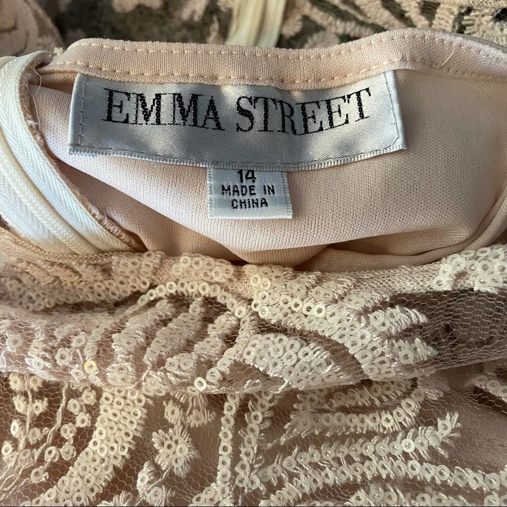 Emma Street Light Pink Lace Midi Dress Size 14 - Picture 5 of 7